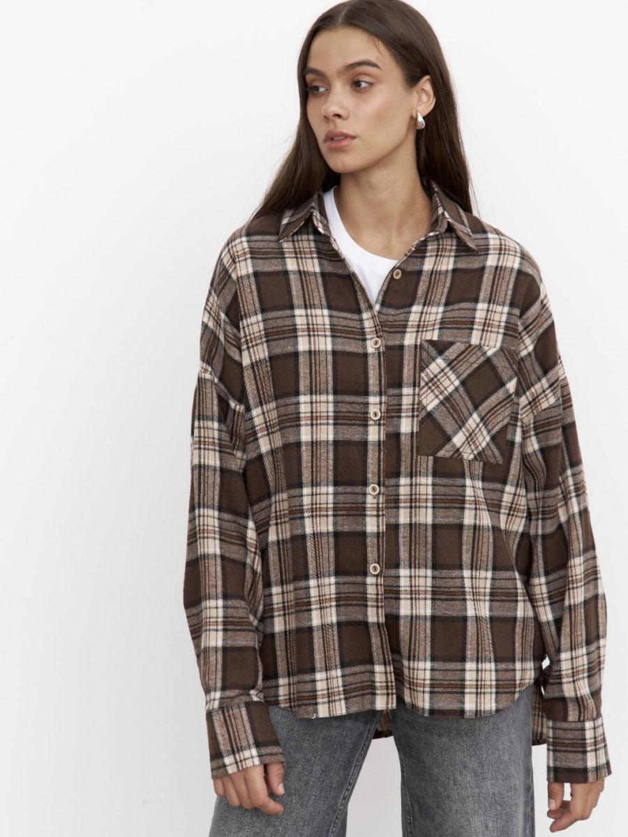 Plaid Oversize Coat Shirts
