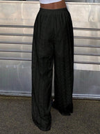 Lace High waist Straight Pants
