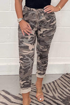 Drawstring Wasit Printed Comfy Joggers