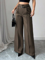 Straight-fit Suit Commuting Pocket Pants