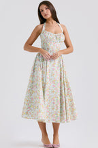 Adabella Cotton Halter Midi Sundress