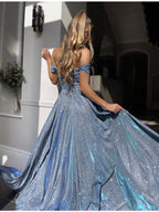 Ice Cream Color Sequined Large Skirt Tube Top Sexy Fashionable Slit Long Dress