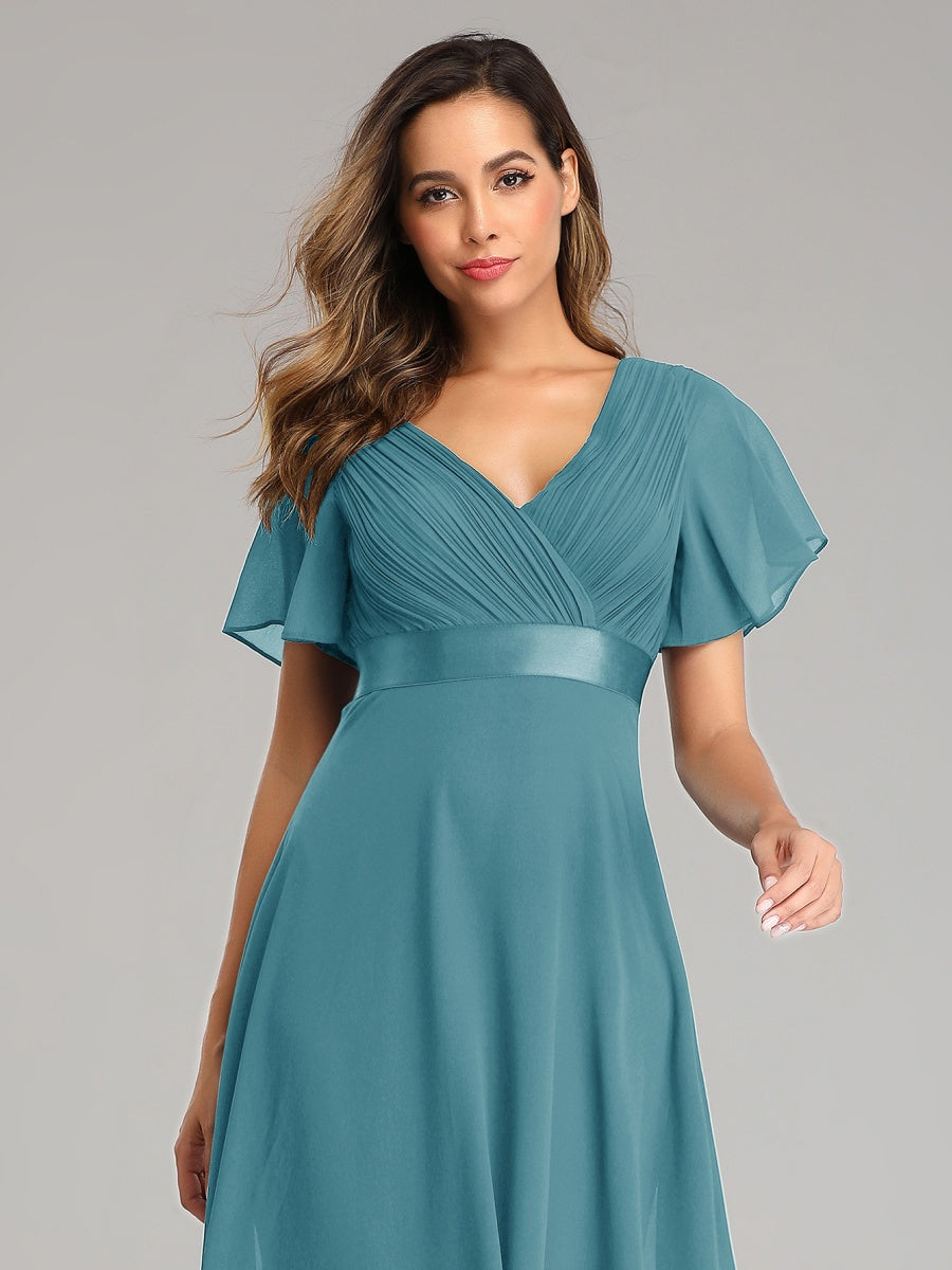 V-neck Chiffon Large Skirt Temperament Formal Dress Maxi Dresses