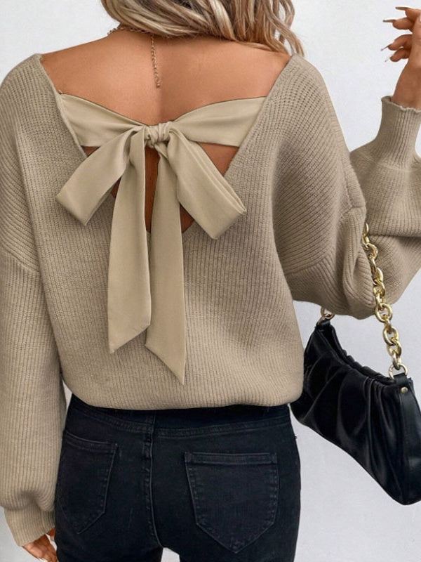 Back bow Knitting Sweaters