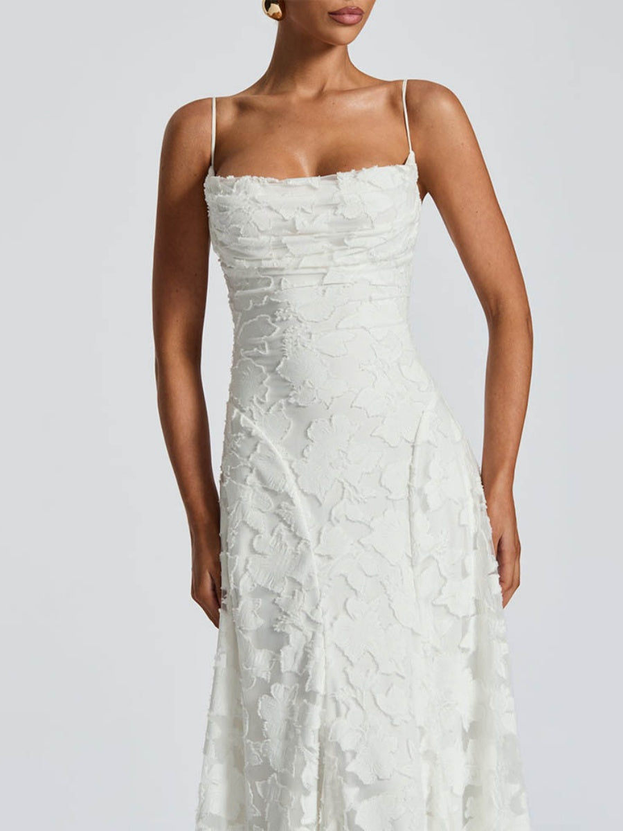 Backless Blended Formal Dress Maxi Dresses