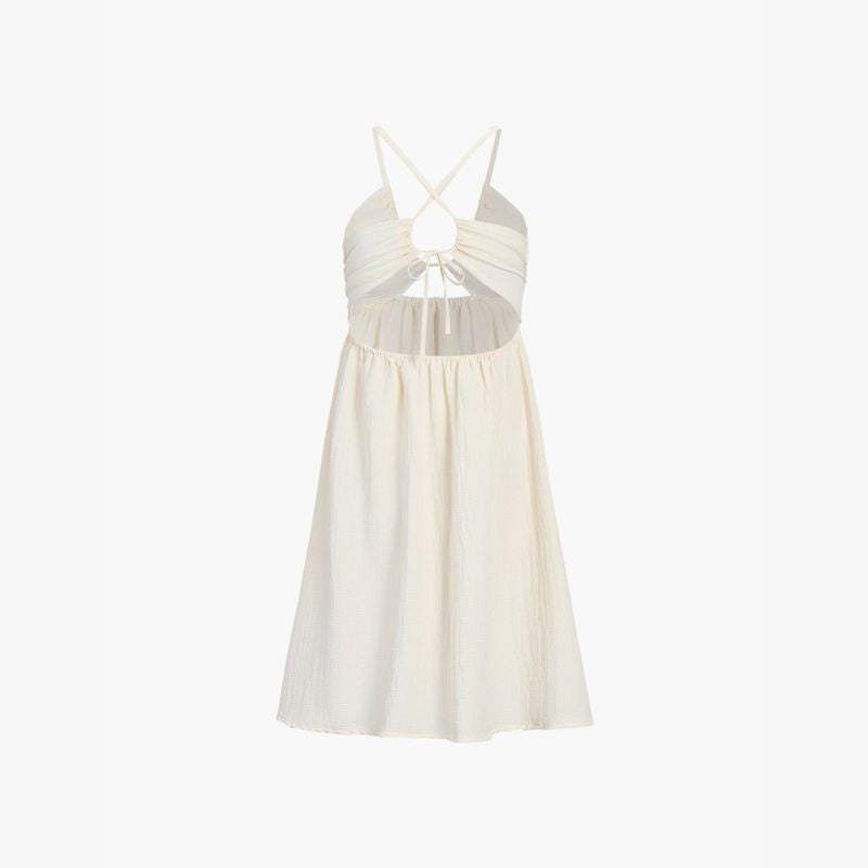Inés Minimalist Summery Maxi Dress with a Deep Neckline and Side Slit Boutique Collection