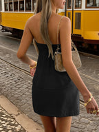 Vacation Strapless Short Dress Two-piece Set