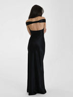 Mermaid Satin Off-shoulder Long Dress