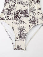 One-piece Swimsuit, Tight-fitting And Slimming, Retro-style Strappy