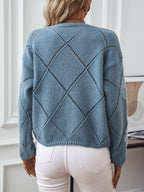 Hollow Diamond Sequins Loose Sweaters