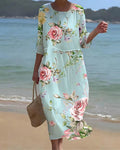 Ariadna Timeless Floral Dress Elevated Occasion Wear