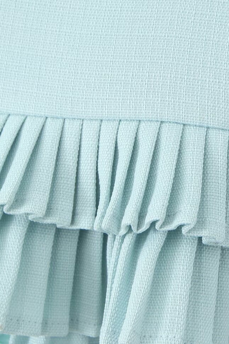 Low Waist Pleated Mini Skirt