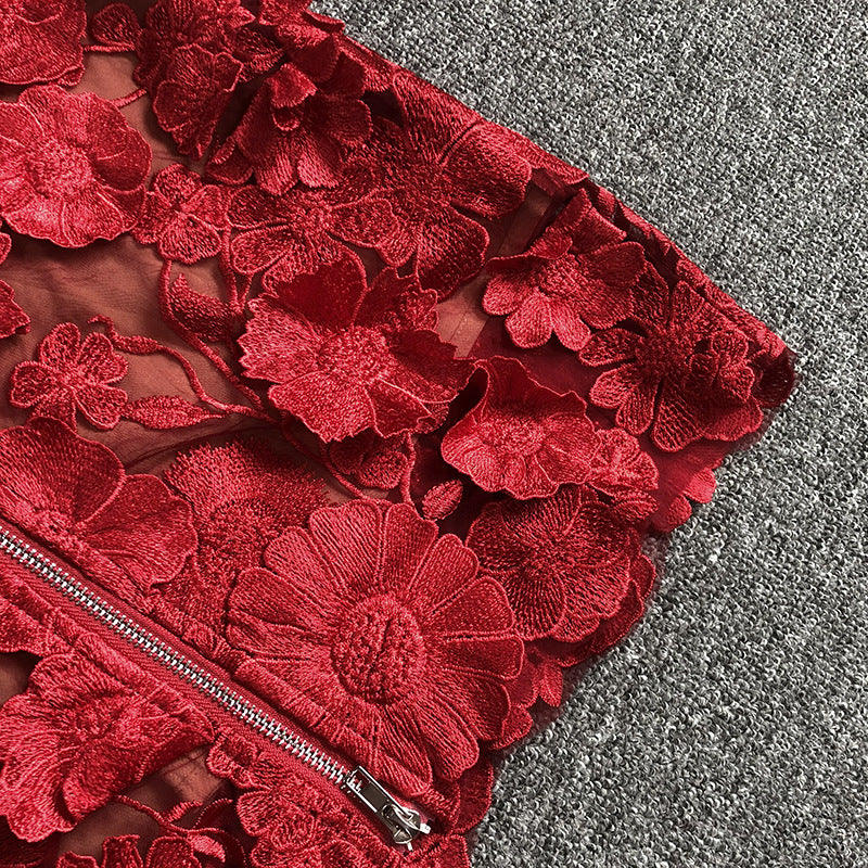 Floral Lace Midi Dress