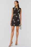 Tamsin Black Diamonds Mini Dress