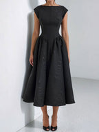 Solid Color Sleeveless Sexy Backless Long Dress