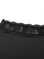 Neckband Navel Tank Tops Lace Bodycon Dress 2-piece Sets