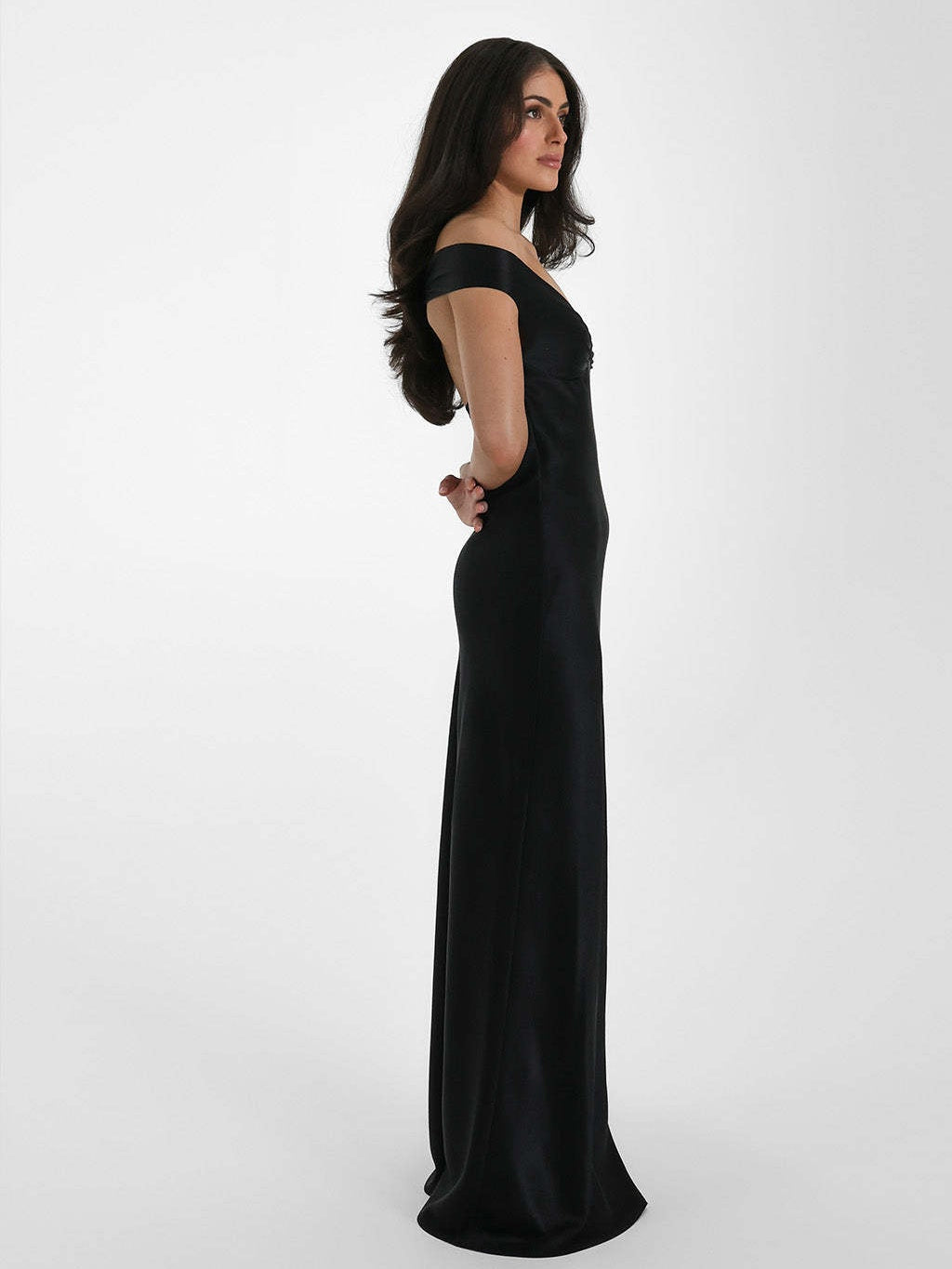 Mermaid Satin Off-shoulder Long Dress