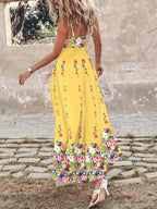 Resort-style Sexy Halter Maxi Dress