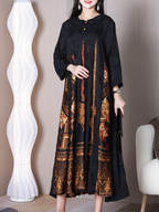 Simple But Elegant Silk Loose A-line Dress