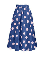 Black And White Color-blocked One-piece Swimsuit With Polka Dot Sun Protection Maxi Dress Two-piece Set