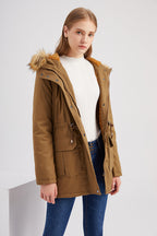 Fleece Lined Cotton-Padded Parkas