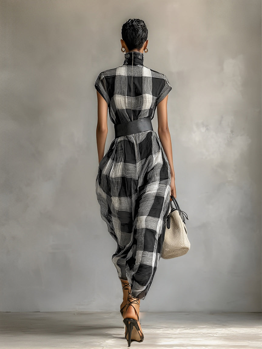 Elara | Plaid Maxi Dress