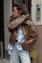 Retro Moto Burgundy Matte Leather Jacket