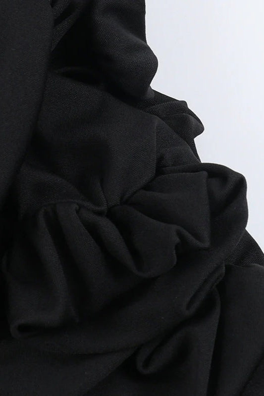 Strapless Princess Seam Gathered Skirt Fit and Flare Mini Dress