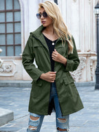 Rain Proof Zipper Hoodie Raincoat