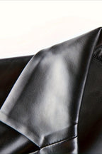 Elegant Loose PU Blazer Coat