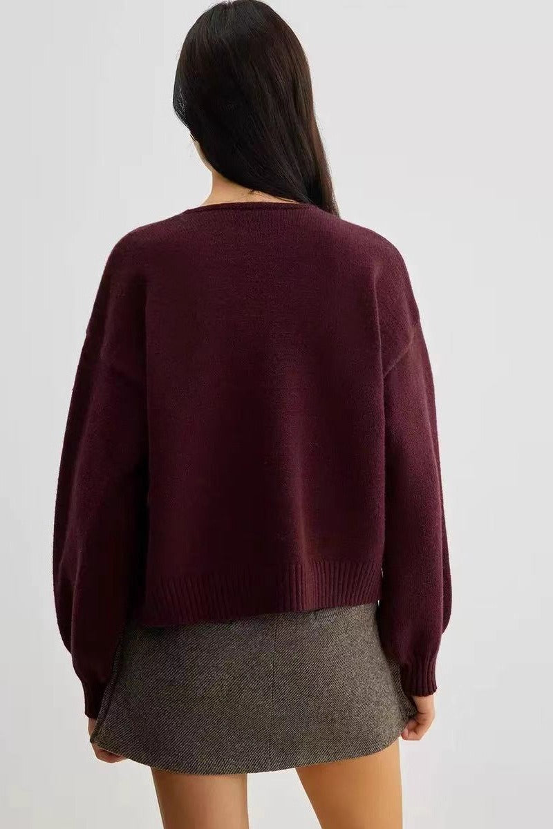 Oversized Bow Neck Sweater