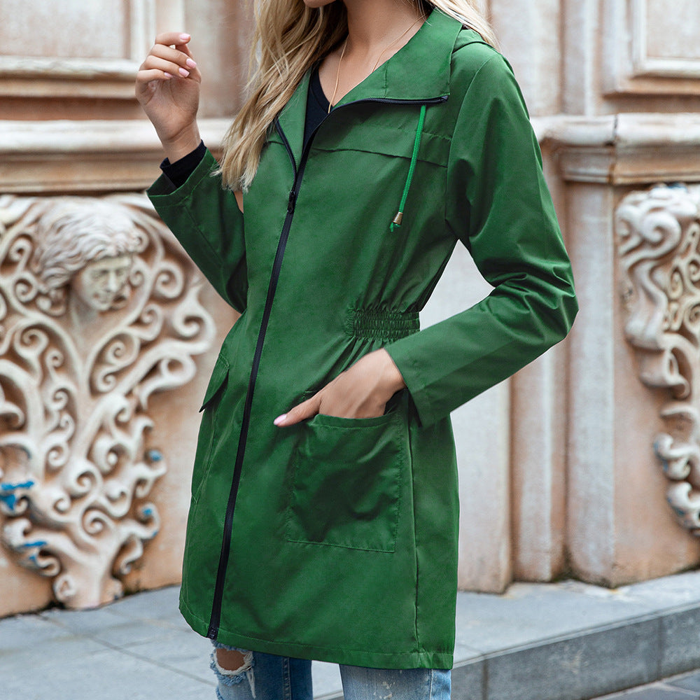 Rain Proof Zipper Hoodie Raincoat