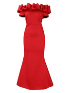 Off Shoulder Sexy Fishtail Formal Dress Maxi Dresses