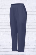 Full Size Side Decor Button Casual Wide Leg Pants Plus Size