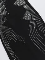 Angel Wings Slimming Rhinestone Strapless Long Dress