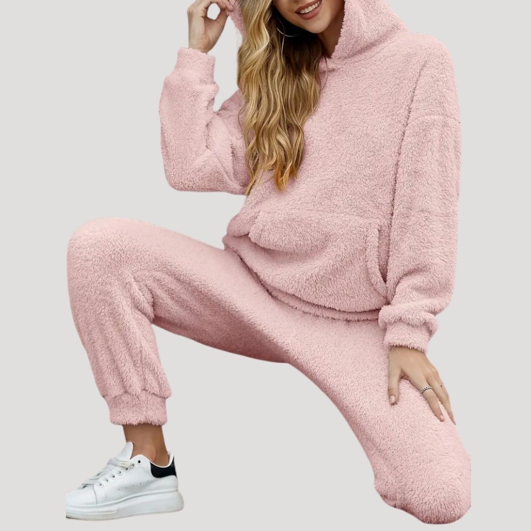 | Women's Hooded Lounge Set in Spring Fabric