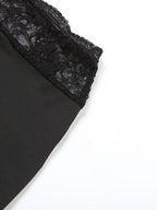 Neckband Navel Tank Tops Lace Bodycon Dress 2-piece Sets