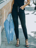 Stretch Slim-Fit Denim Pencil Boots Pants