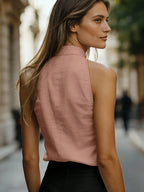 Stand-up Collar Sleeveless Vest