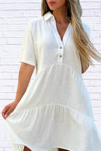 Plus Size Tiered Mini Dress | Ruffle Hem Women__ Style