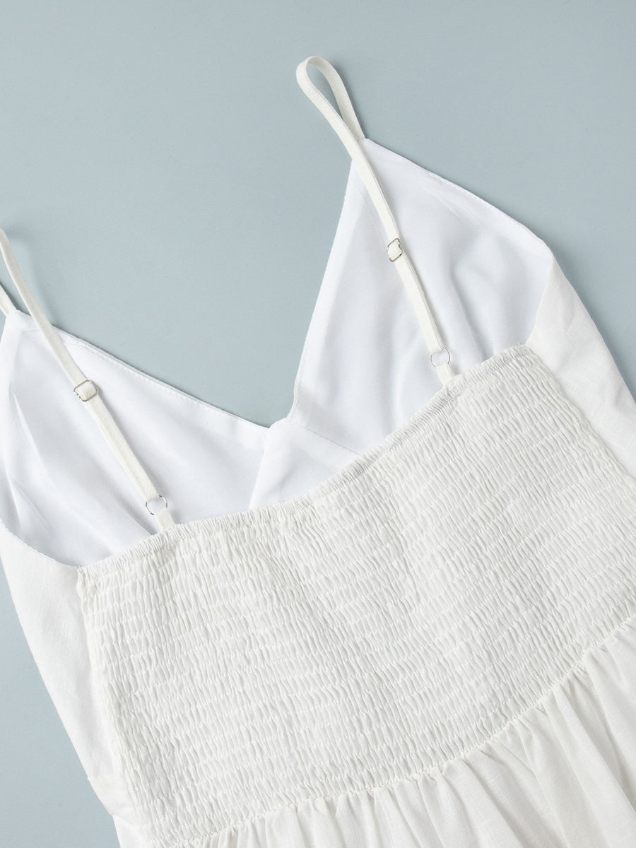 Pure Cotton Sexy Backless Exclusive Beach Mini&Short Dresses
