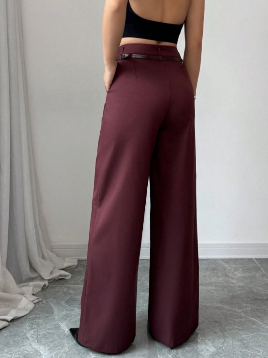 Straight-fit Suit Commuting Pocket Pants