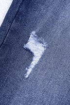 Folded Cuffs Distressed Straight High Waist Jeans