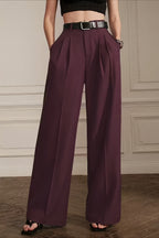 Chic High Waist Pleated Wide Pants