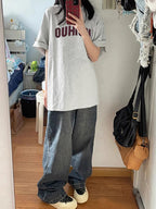 Street Letter Print Oversized Short Sleeve Tee