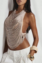 Elise's Tassel Halter Top