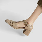 | Orthopedic T-Strap Block Heels