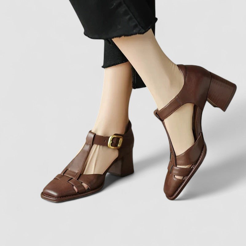 | Orthopedic T-Strap Block Heels