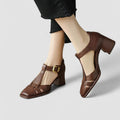 | Orthopedic T-Strap Block Heels