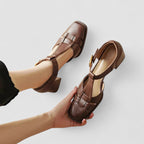 | Orthopedic T-Strap Block Heels
